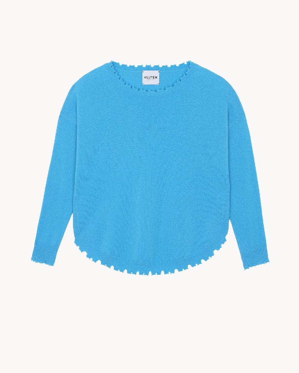 Kujten Pull Mela Pull Cachemire Col Rond Liquette 2 Fils