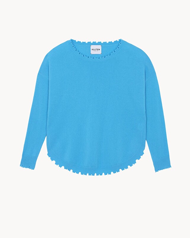 kujten Pull mela Pull Cachemire Col Rond Liquette 2 fils