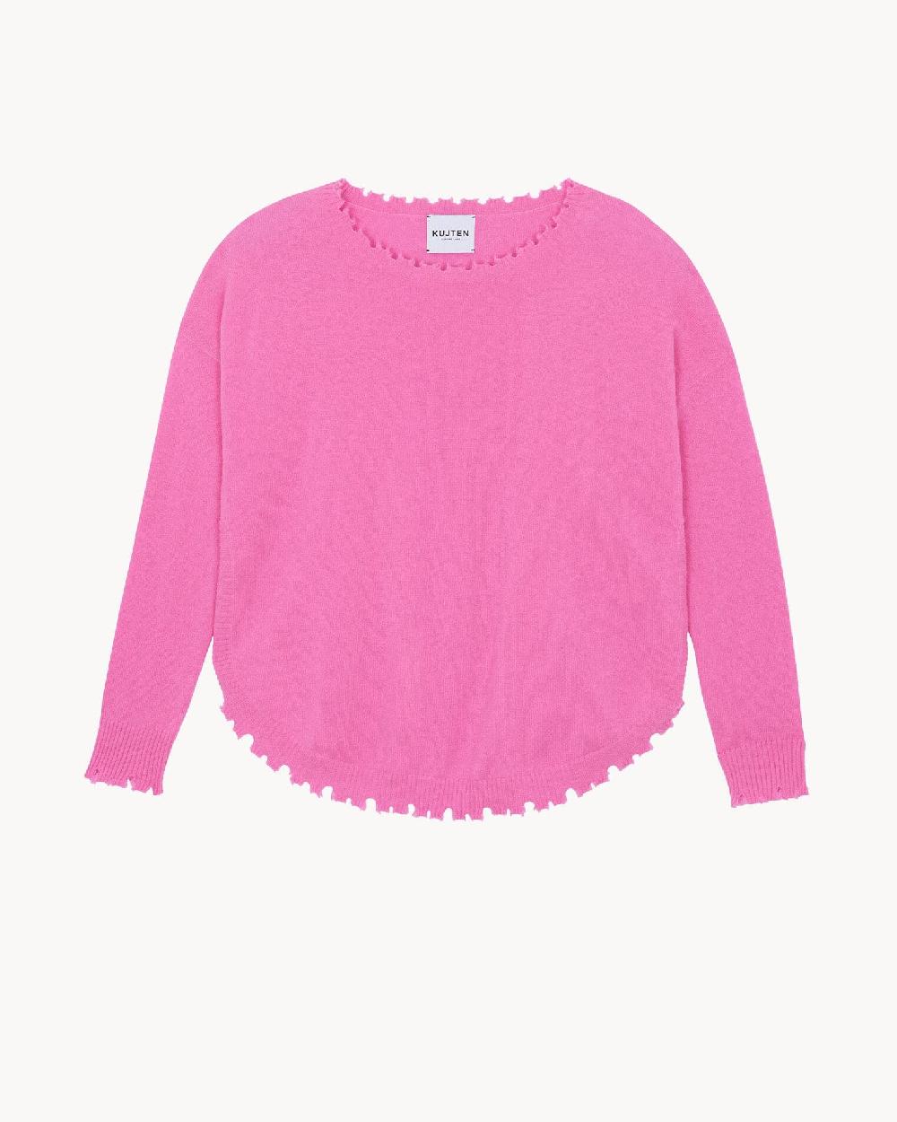 Kujten Pull Mela Pull Cachemire Col Rond Liquette 2 Fils