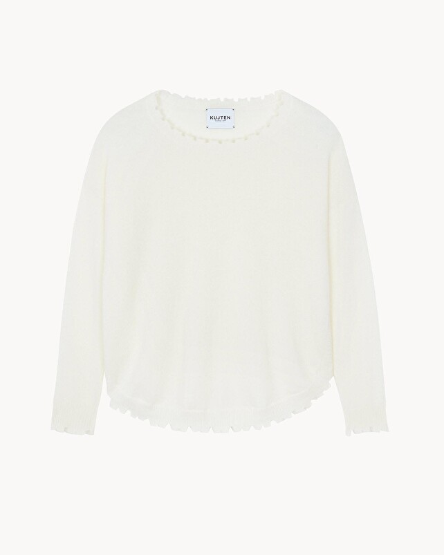 kujten Pull mela Pull Cachemire Col Rond Liquette 2 fils