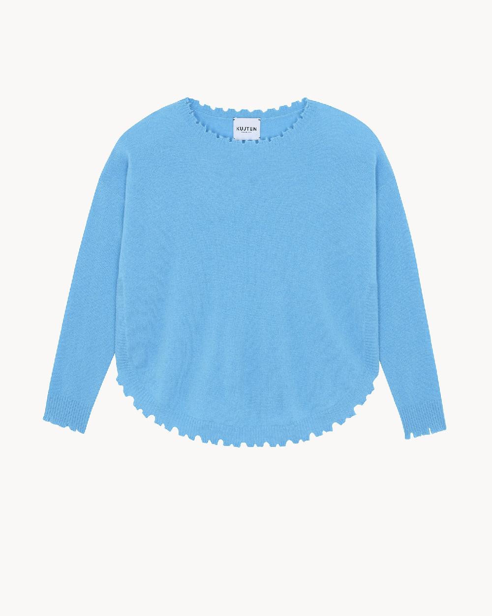 Kujten Pull Mela Pull Cachemire Col Rond Liquette 2 Fils