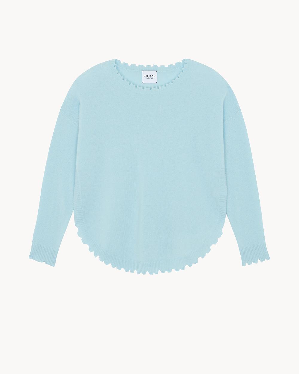 Kujten Pull Mela Pull Cachemire Col Rond Liquette 2 Fils