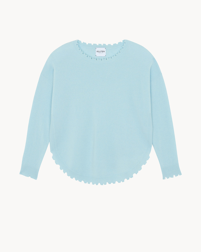 kujten Pull mela Pull Cachemire Col Rond Liquette 2 fils