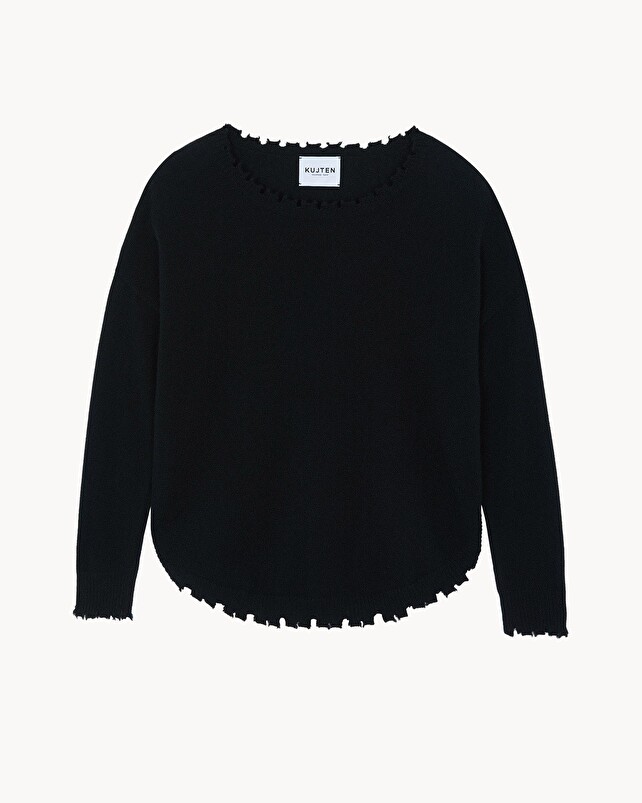 kujten Pull mela Pull Cachemire Col Rond Liquette 2 fils