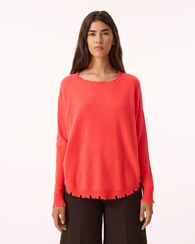 Kujten Pull Mela Pull Cachemire Col Rond Liquette 2 Fils