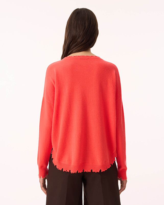 Kujten Pull Mela Pull Cachemire Col Rond Liquette 2 Fils