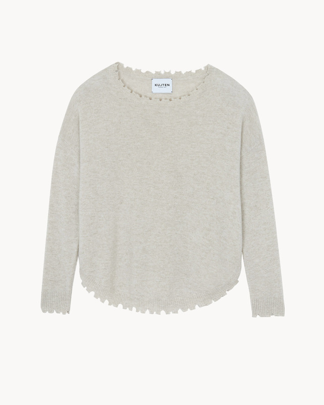 kujten Pull mela Pull cachemire col rond liquette femme