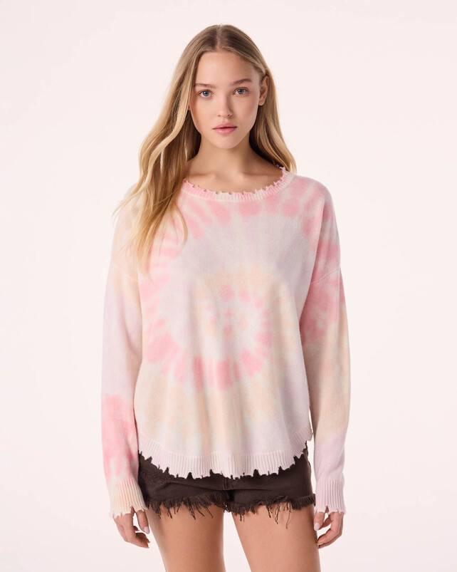 Kujten Pull Mela Sunny Pull Cachemire Col Rond Tie & Dye 2 Fils