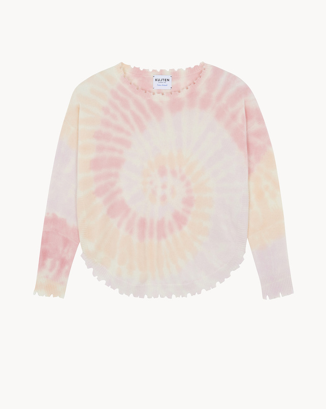 Kujten Pull Mela Sunny Pull Cachemire Col Rond Tie & Dye 2 Fils
