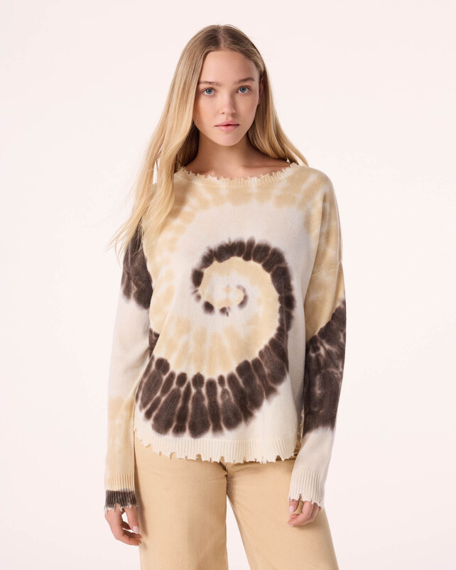 Kujten Pull Mela Sunny Pull Cachemire Col Rond Tie & Dye 2 Fils