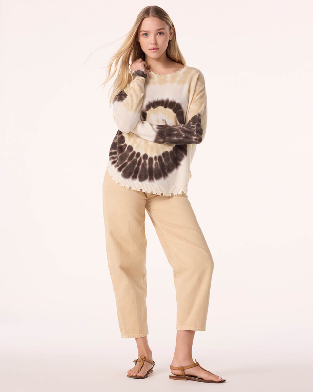 kujten Pull mela sunny Pull Cachemire Col Rond Tie & Dye 2 fils