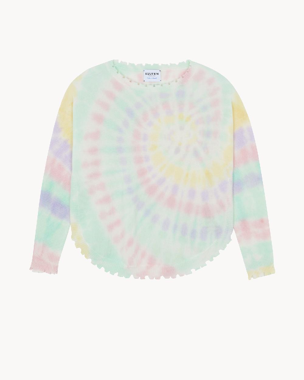 Kujten Pull Mela Sunny Pull Cachemire Col Rond Tie & Dye 2 Fils