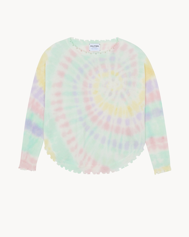 kujten Pull mela sunny Pull Cachemire Col Rond Tie & Dye 2 fils