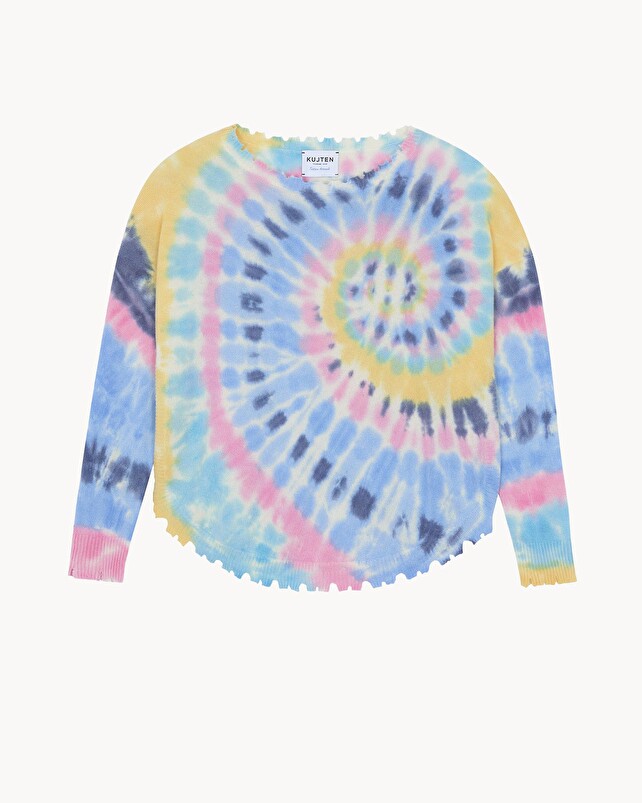 Kujten Pull Mela Sunny Pull Cachemire Liquette Tie & Dye 2 Fils