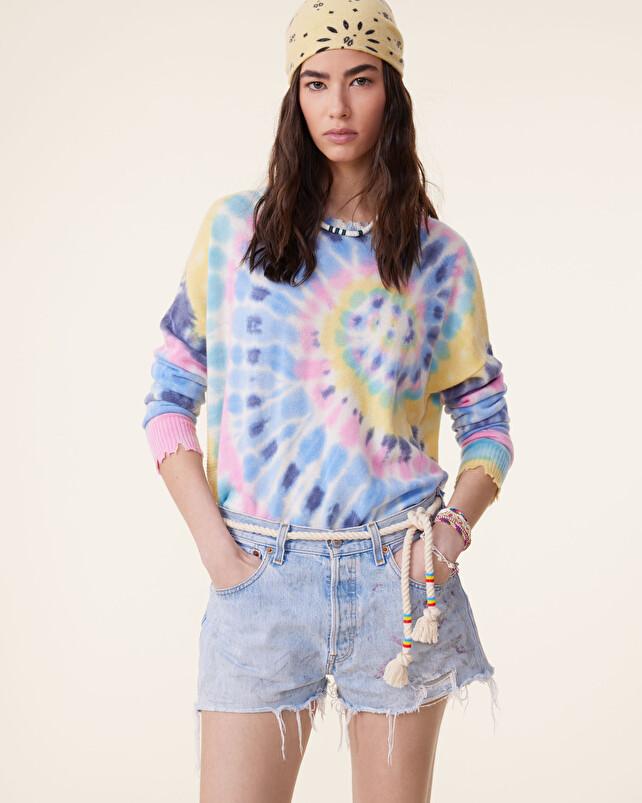 kujten Pull mela sunny Pull Cachemire Liquette Tie & Dye 2 fils