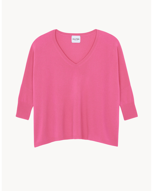 kujten Pull minie Pull Cachemire Femme Col V Oversize 2 fils kujten Pull minie Pull Cachemire Femme Col V Oversize 2 fils