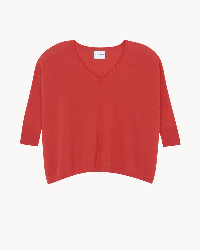 kujten Pull minie Pull Cachemire Femme Col V Oversize 2 fils kujten Pull minie Pull Cachemire Femme Col V Oversize 2 fils