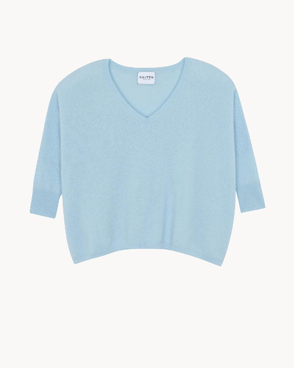 Kujten Pull Minie Pull Cachemire Femme Col V Oversize 2 Fils