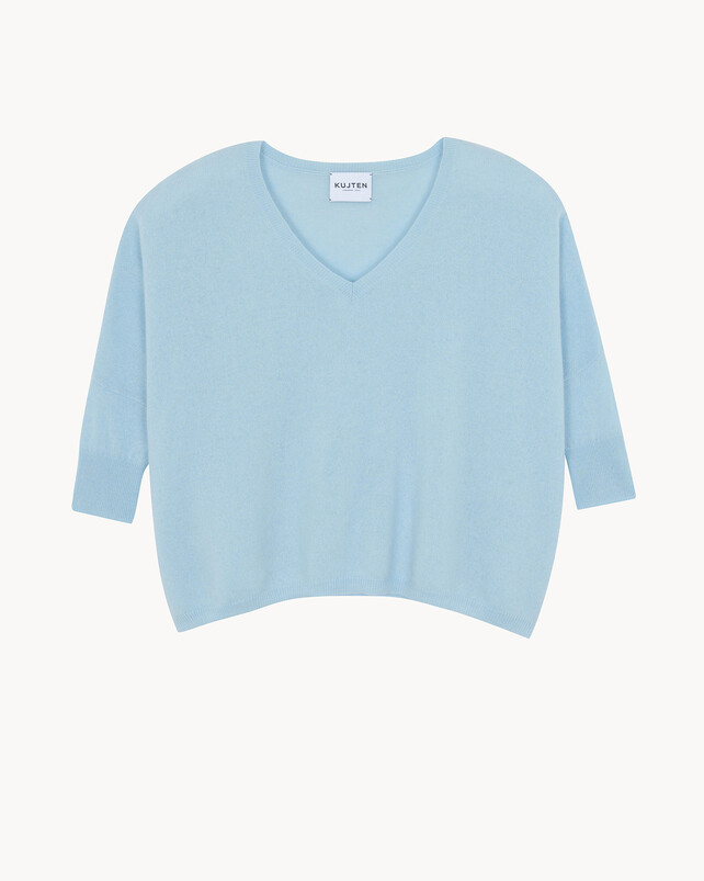 kujten Pull minie Pull Cachemire Femme Col V Oversize 2 fils