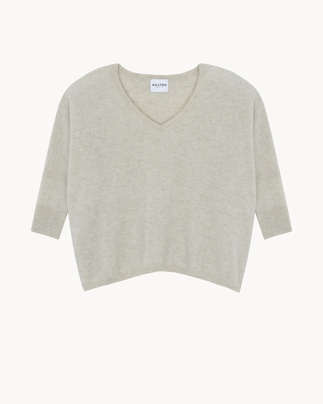 Kujten Pull Minie Pull Cachemire Femme Col V Oversize