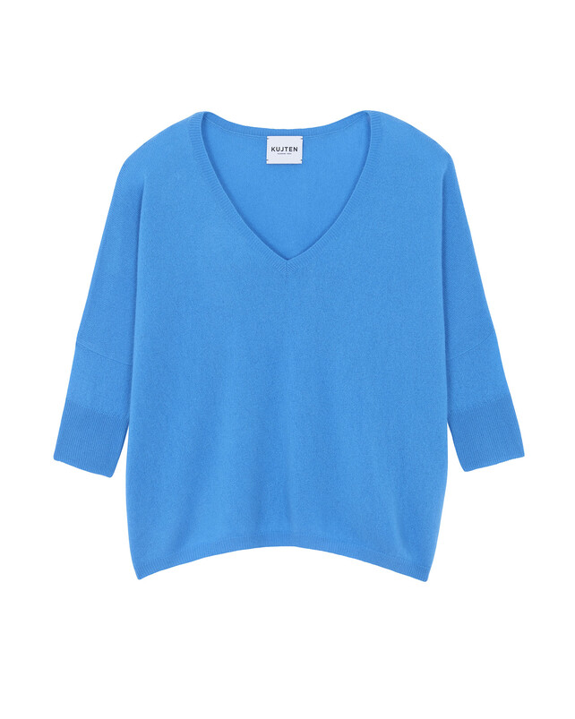 kujten Pull minie Pull col v oversize manche 3/4 cachemire