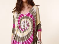 Kujten Pull Minie Sunny Pull Cachemire Col V Oversize Tie & Dye 2 Fils