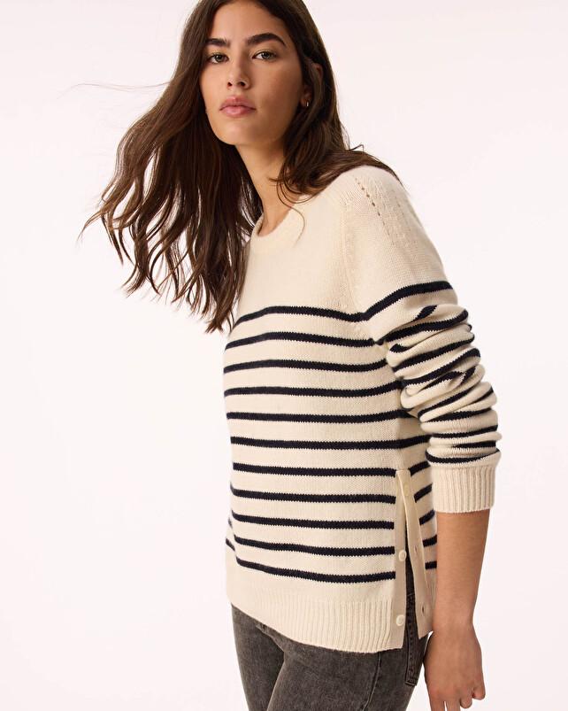 kujten Pull nanami marin Pull Cachemire Femme Col Rond 4 fils