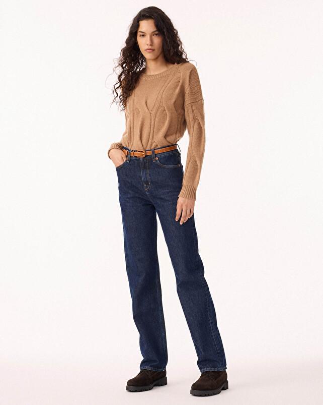 kujten Pull nils Pull Col Rond Cachemire Torsadé 8 fils