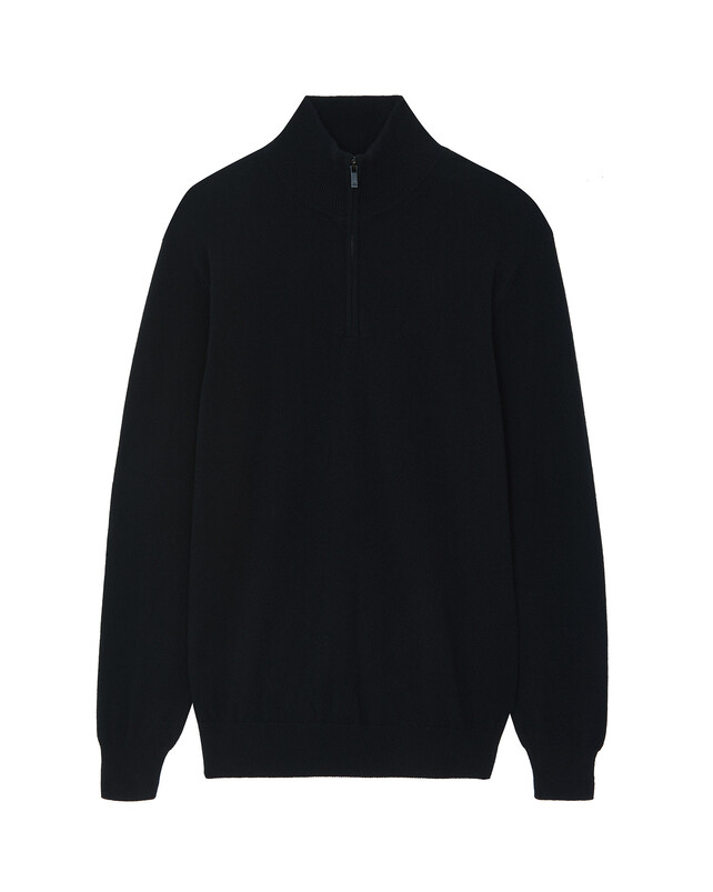 kujten Pull paul Pull cachemire homme col roulé uni avec patchs aux coudes