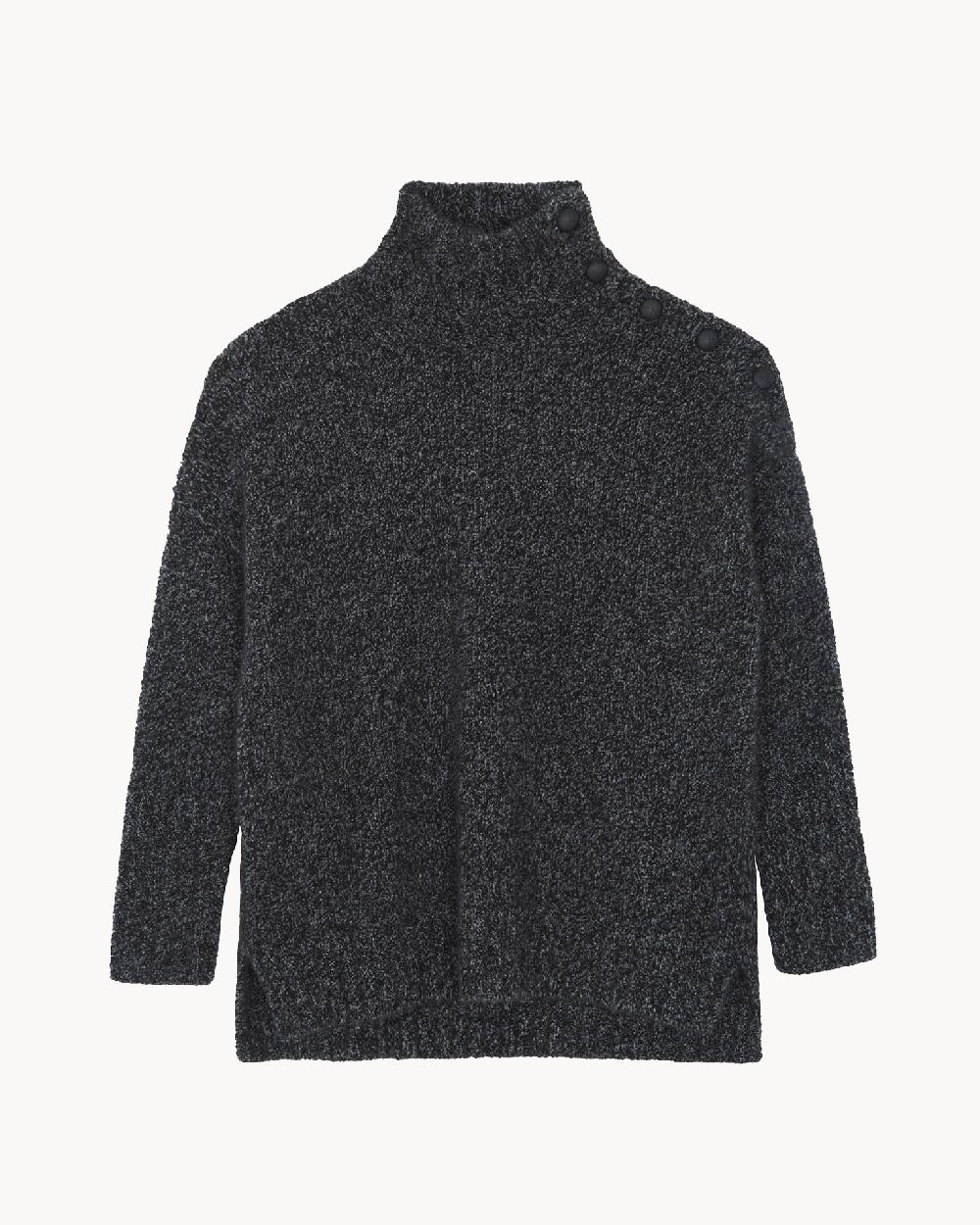 Kujten Pull Pinko Bouclette Pull Cachemire Femme Col Cheminée 4 Fils