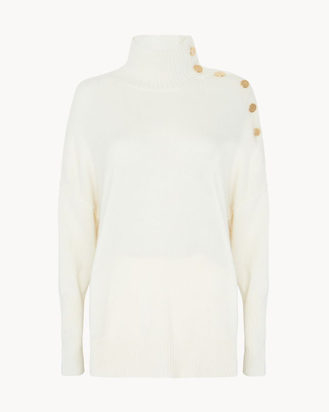 kujten Pull pinko Pull col roulé femme boutons gold