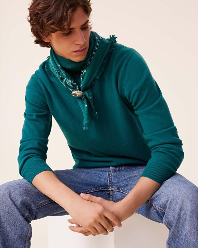 kujten Pull raph Pull Cachemire Col Roulé Homme Basic 2 fils