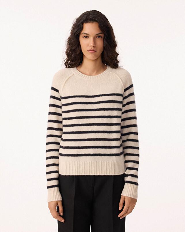 Kujten Pull Shima Pull Cachemire Femme Col Rond 2 Fils