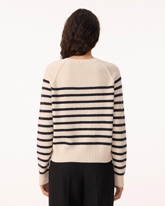 Kujten Pull Shima Pull Cachemire Femme Col Rond 2 Fils