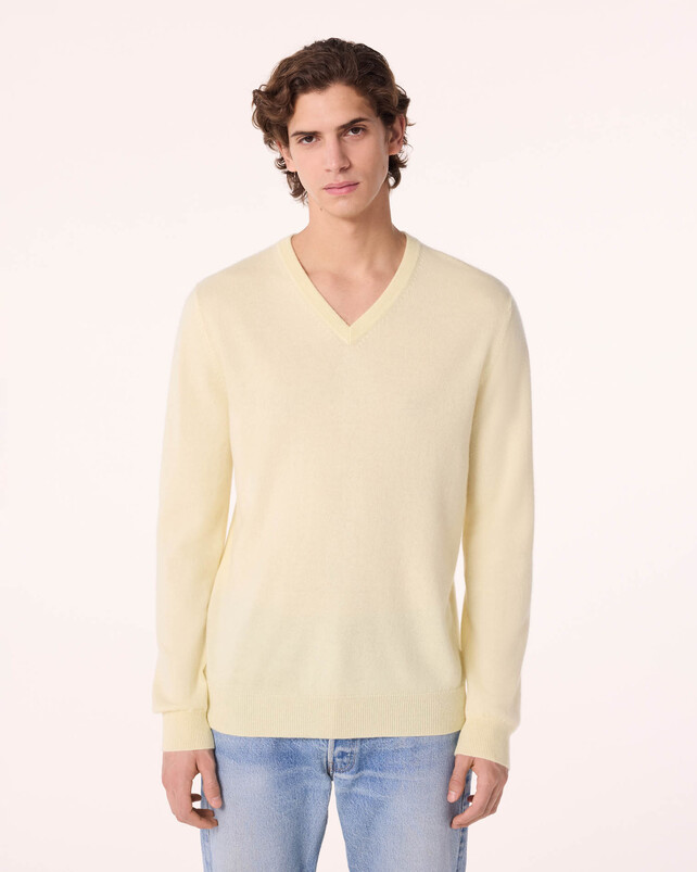 Kujten Pull Vince Pull Cachemire Col V Basic 2 Fils