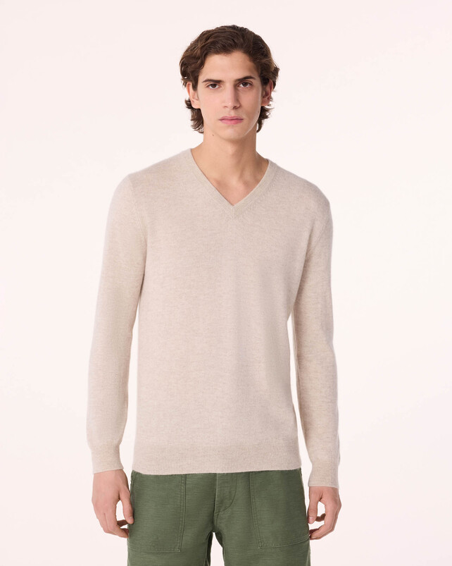 Kujten Pull Vince Pull Cachemire Col V Basic 2 Fils