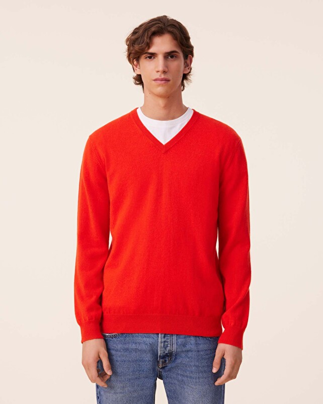 Kujten Pull Vince Pull Cachemire Col V Basic 2 Fils