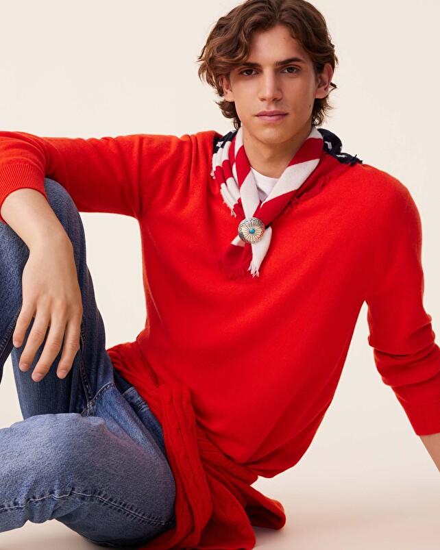 kujten Pull vince Pull Cachemire Col V Basic 2 fils