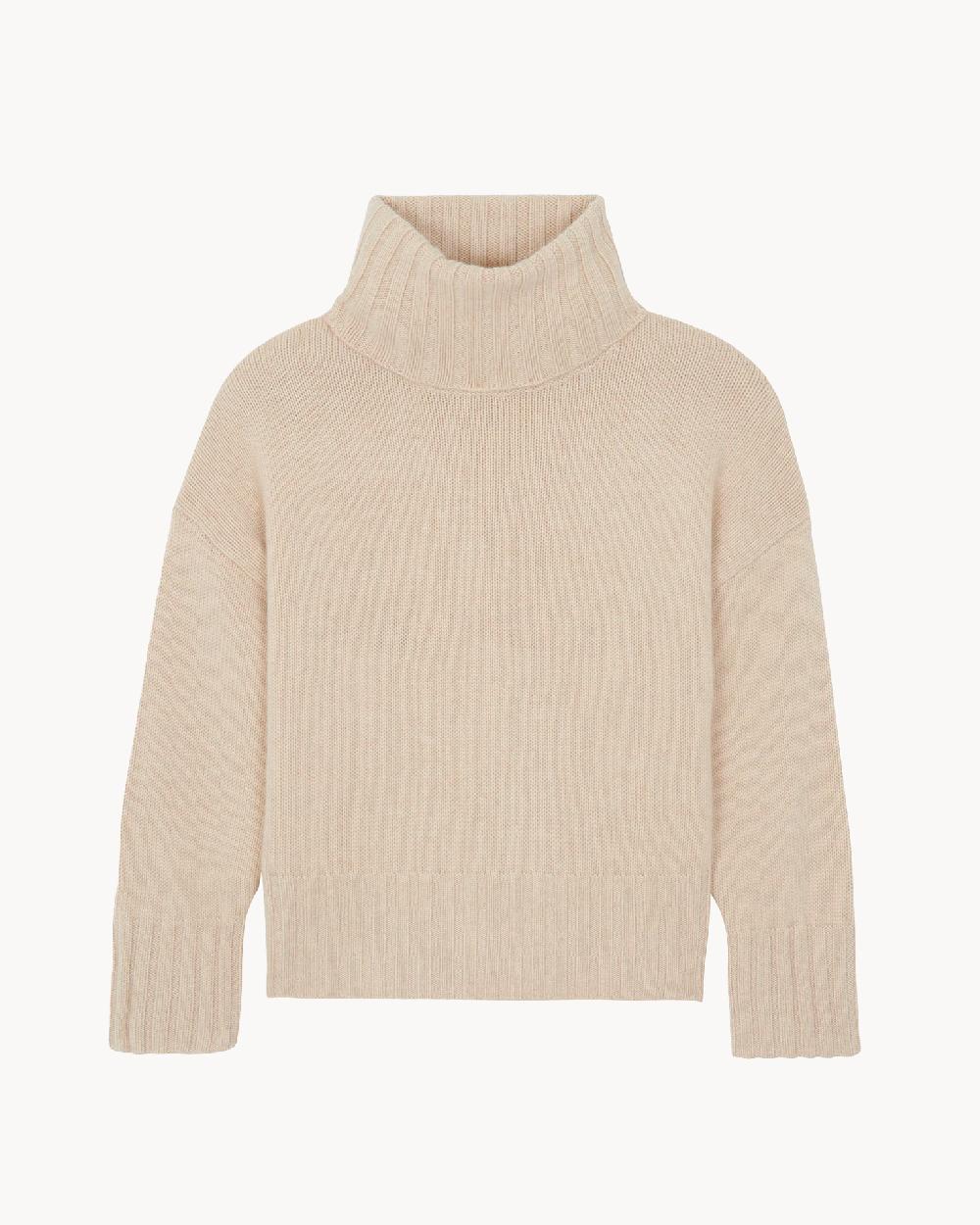 Kujten Pull Yoko Pull Cachemire Col Roulé Oversize Femme 10 Fils