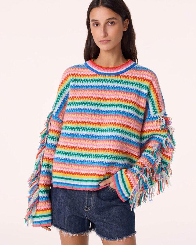 kujten Pull zanabi Pull Cachemire Multicolore 2 fils