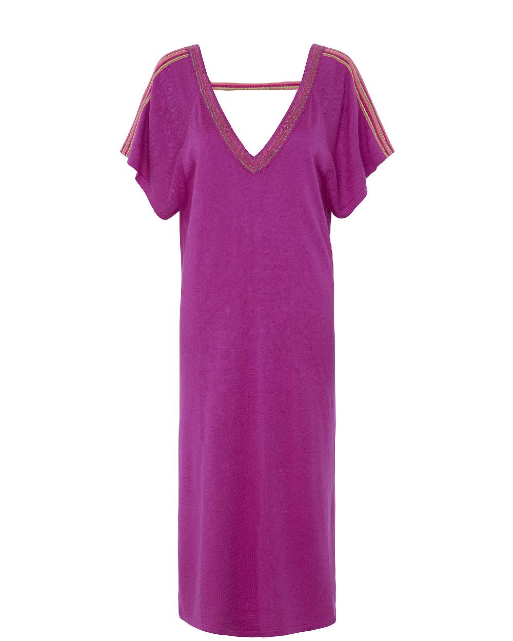 Kujten Robe Celaya Robe Col V Oversize Soie-cachemire