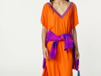 Kujten Robe Celaya Robe Col V Oversize Soie-cachemire