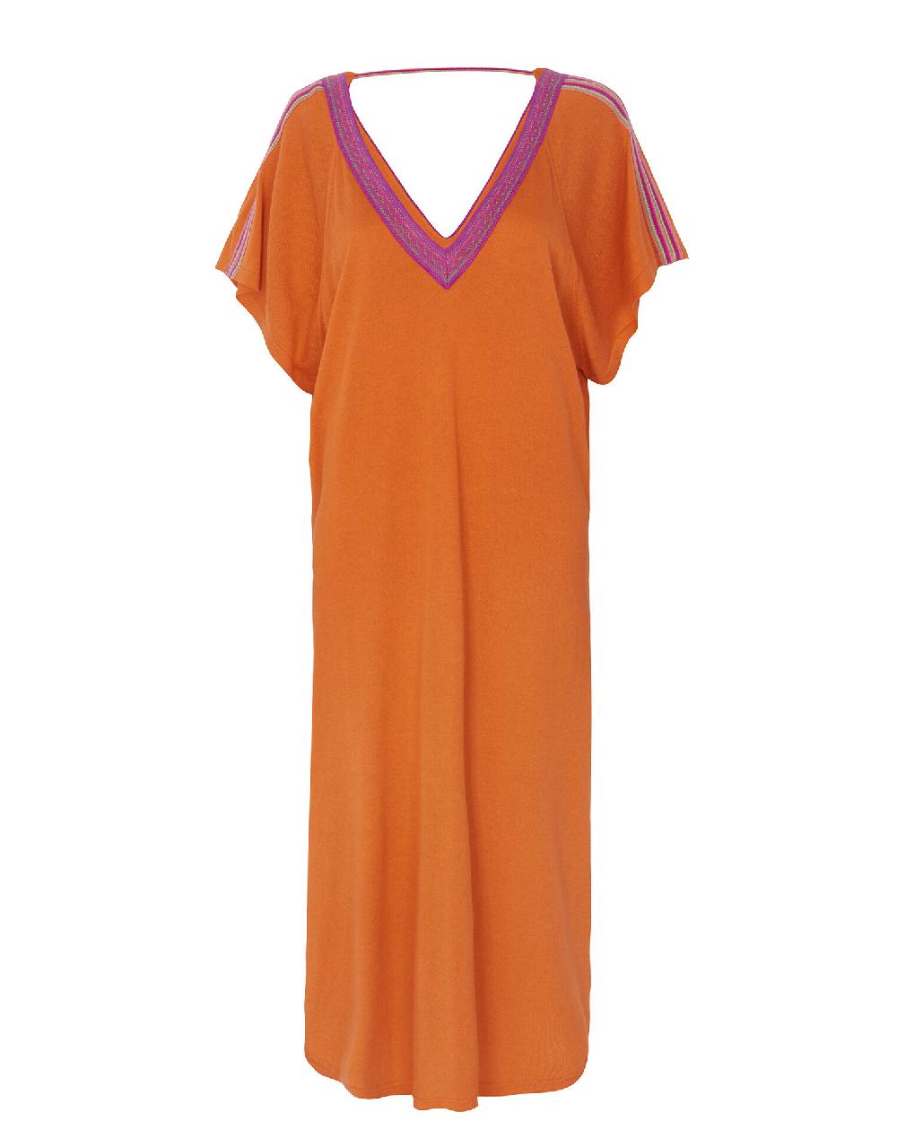 Kujten Robe Celaya Robe Col V Oversize Soie-cachemire