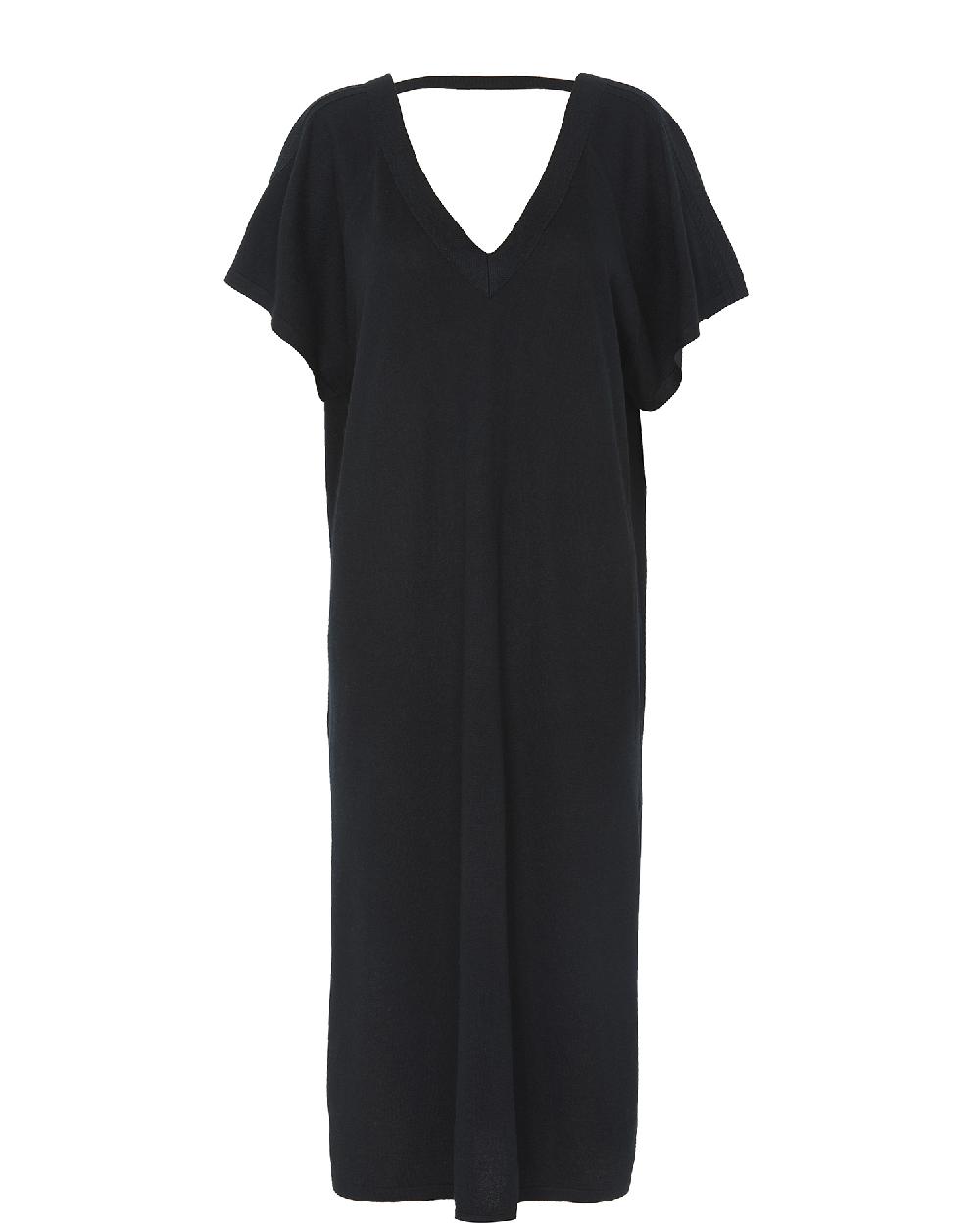 Kujten Robe Celaya Robe Col V Oversize Soie-cachemire
