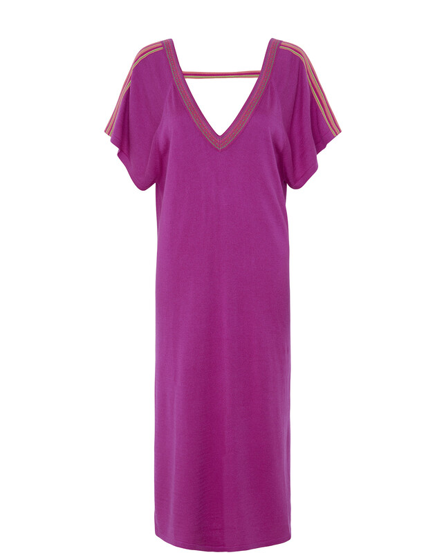 kujten Robe celaya Robe col v oversize soie-cachemire