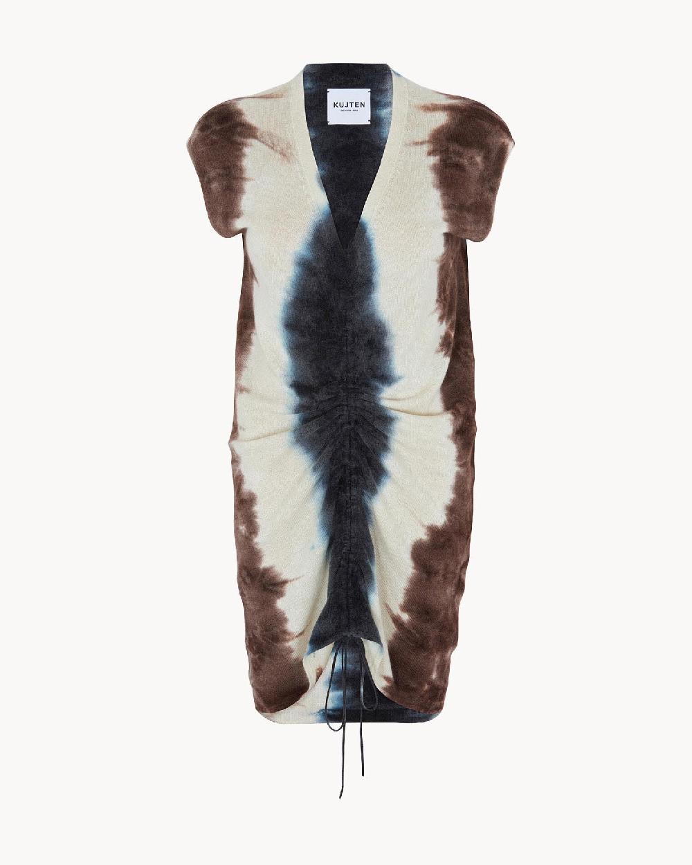 Kujten Robe Dang Robe Col V à Coulisse Cachemire 2 Fils