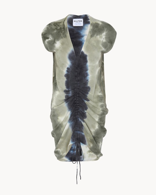 kujten Robe dang Robe Col V à Coulisse Cachemire 2 fils