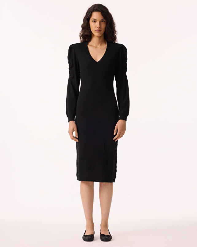 Kujten Robe Naoto Dress Robe Longue Cachemire Col V