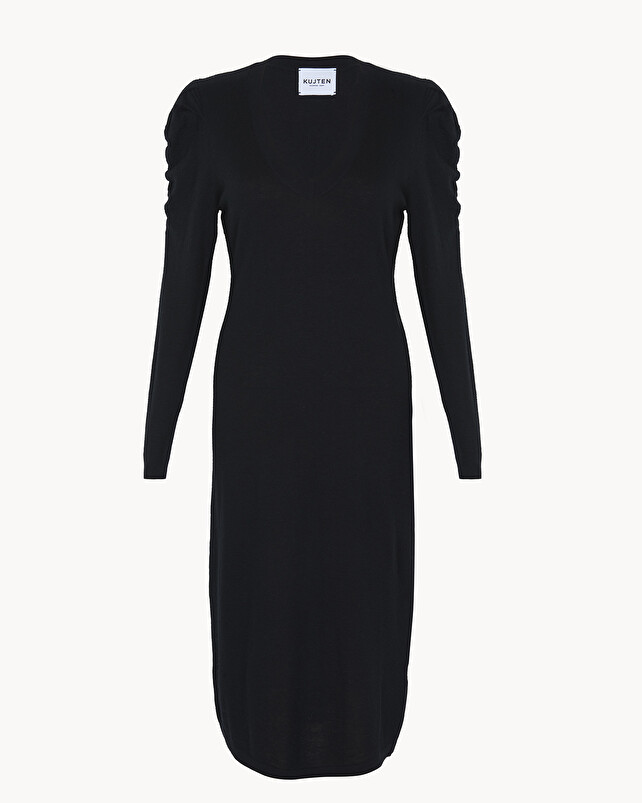 Kujten Robe Naoto Dress Robe Longue Cachemire Col V