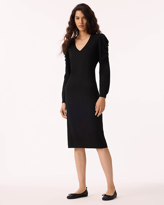 kujten Robe naoto dress Robe Longue Cachemire Col V